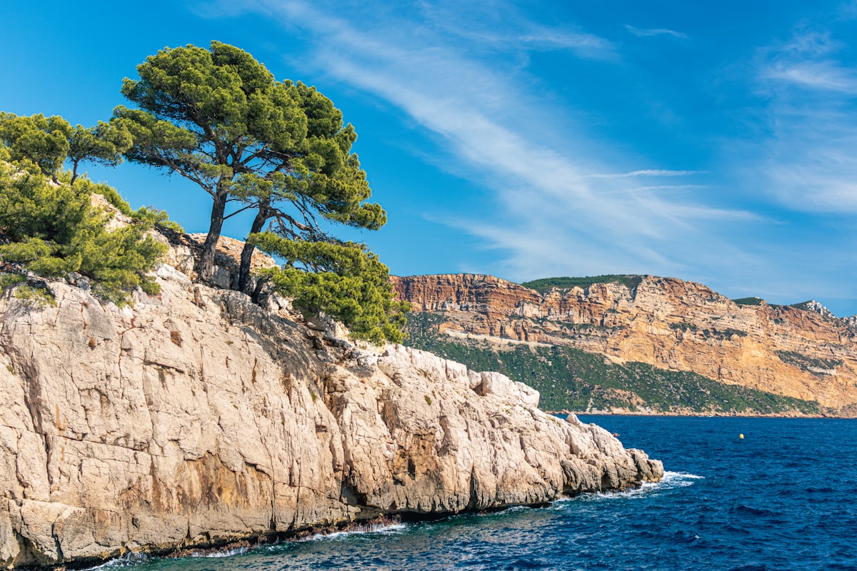 Rocky coastline of the French Riviera